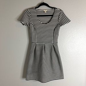 J.Crew Black and White Striped Dress Size 2